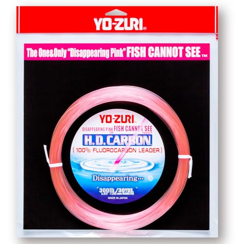 Yo-Zuri 30-Yard HD Fluorocarbon Leader Line, Pink, 300-Pound