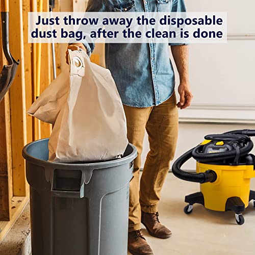 12 Pack Dxva19-4101 Replacement Shop Vac Bags Compatible With Dewalt 6 To 10 Gallon Vacuum, By Keepow #TOP4