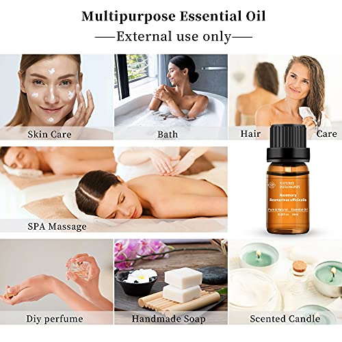 Rosemary Essential Oil, 100% Pure Organic Rosemary Essential Oils For Diffuser, Massage, Soap Making #TOP4