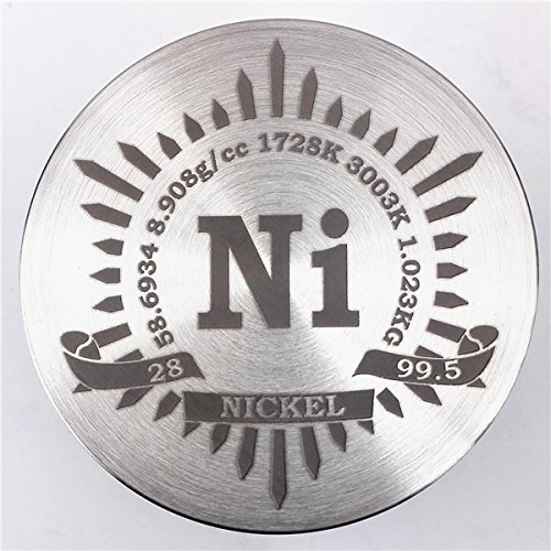 GOONSDS Nickel Würfel 99,5% | 1 Zoll (25,4 Mm) Graviertes Periodensystem | Für Sammlung, Experimente & Lehre