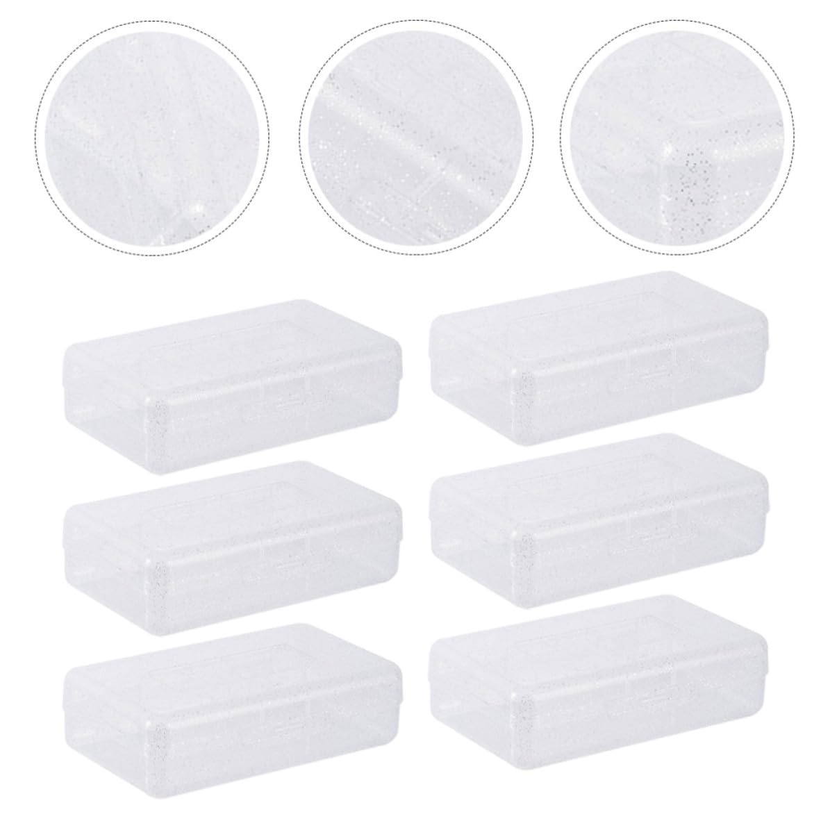 Set da 6 Scatole Trasparenti in Plastica Pp, Organizer per Penne e Matite, Contenitori Impilabili Semplici e Pratici per Ufficio e Scuola