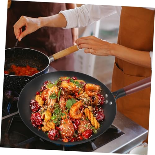 Wok Tradicional de Hierro Antiadherente con Mango de Madera miniatura 6