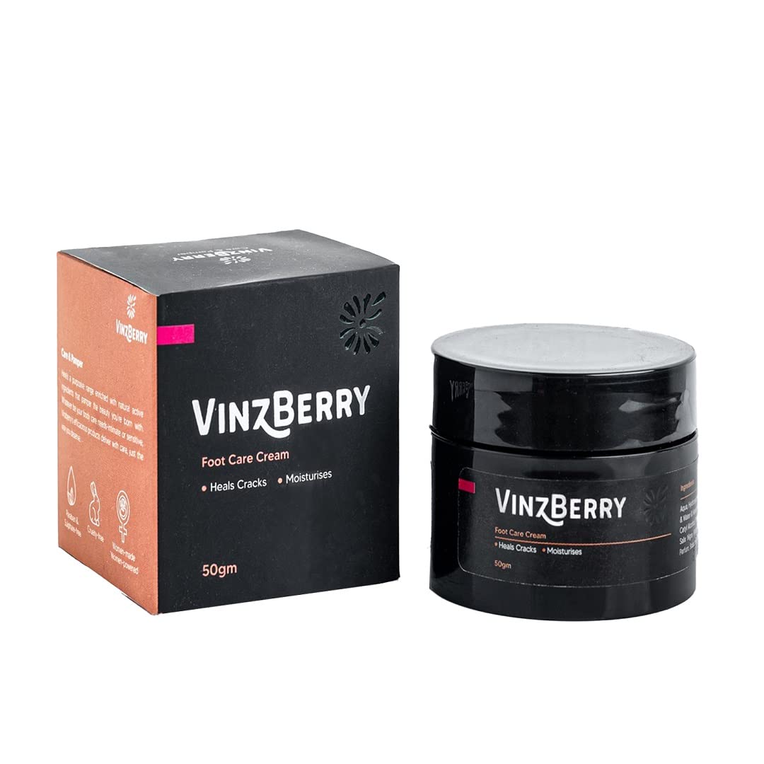 VINZBERRYFoot Care Cream for Rough, Dry and Cracked Heels | Wellness Foot Care Cream Moisturizes and Soothes Feet - 50g (Pack of 1)