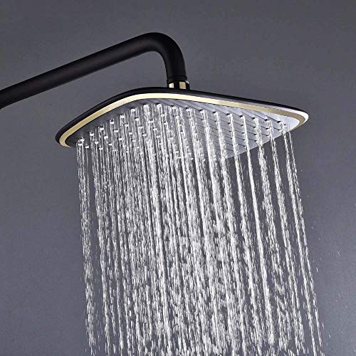 Ensemble de robinets de douche avec étagère et bec pivotant pour baignoire - 4