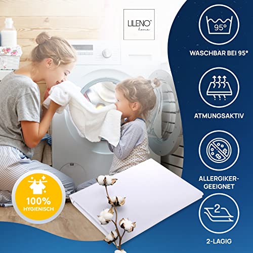 LILENO HOME Coprimaterasso 90 x 200 cm - Set da 2