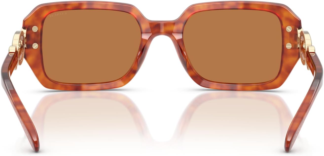 COACH Sunglasses HC 8425 U 577473 Caramel Tortoise/Amber Solid Polyamide Stand