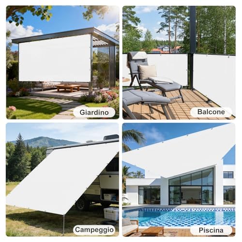 Voile d'ombrage rectangulaire imperméable extérieur résistant UV