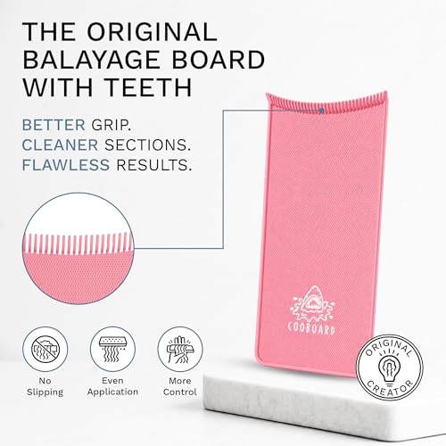 Tabla de balayage Cooboard original color rosa con dientes para mechas 2