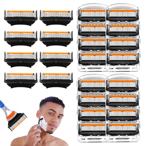 24 PCS Fusion 5 Cuchillas de Afeitar, Fusion 5 Cuchillas de Afeitar Hombre,Fusion 5 Proglide Afeitar Recambios,Afeitado Preciso y Cómodo,Ideales para Uso Diario.