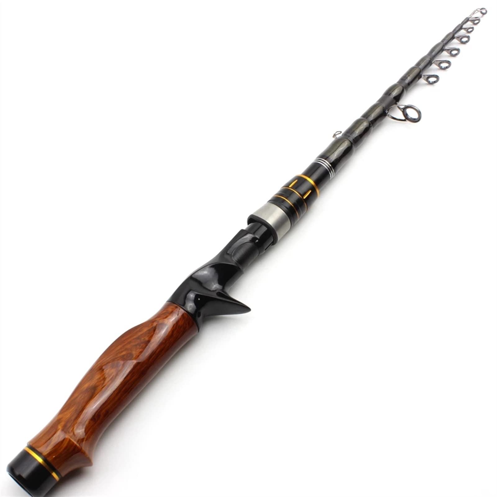 Canne à pêche leurre truite télescopique carbone portable 5-20g de 2.4m 2.7m
