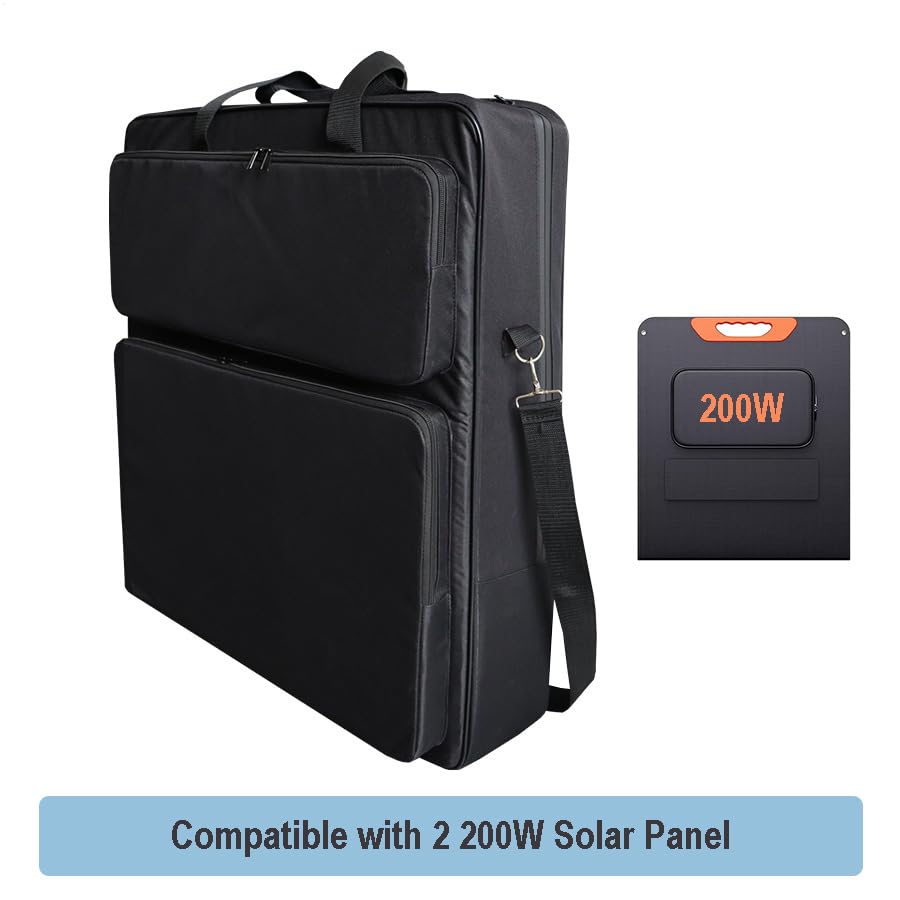 Bolsa de transporte para panel solar en días de camping, playa y jardín 5