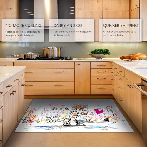 Tapis chambre enfant lavable et antidérapant contre les taches