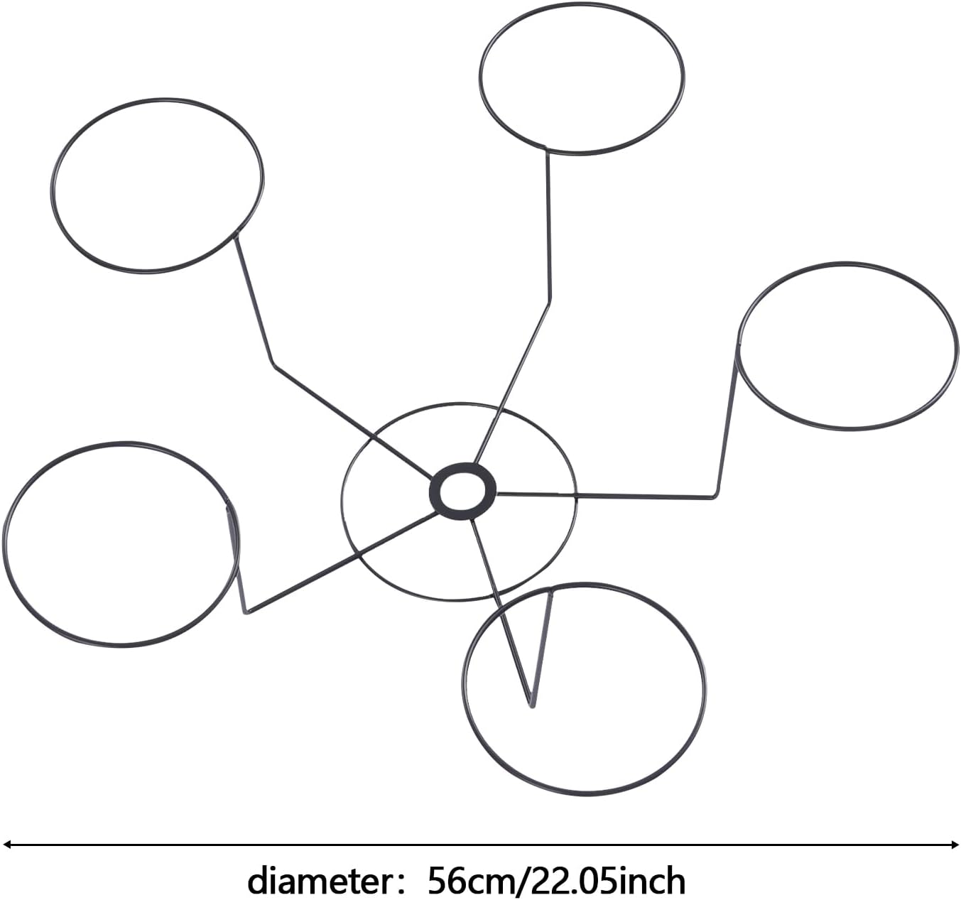 5-Tier Rotating Hat Display Stand, Free Standing Hat Rack Stand, Rolling Display Hat Stand with 25 Metal Hooks, Cap Organizer for Wig Cap Baseball Hats (Black)