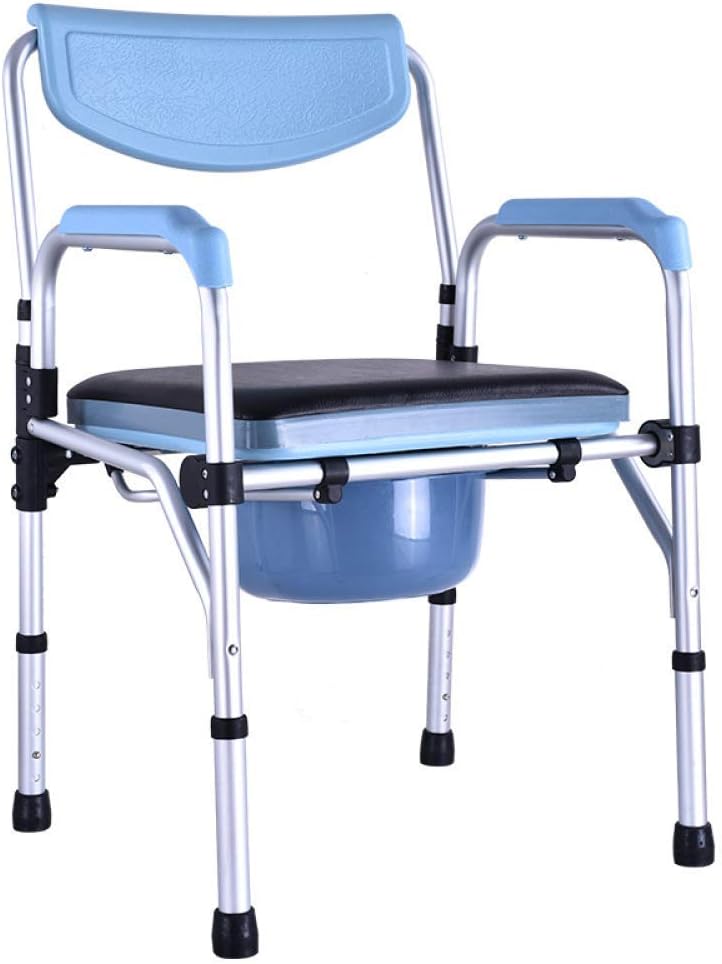 AJH Silla de Inodoro Plegable para Ancianos Ajustable en Altura 1822