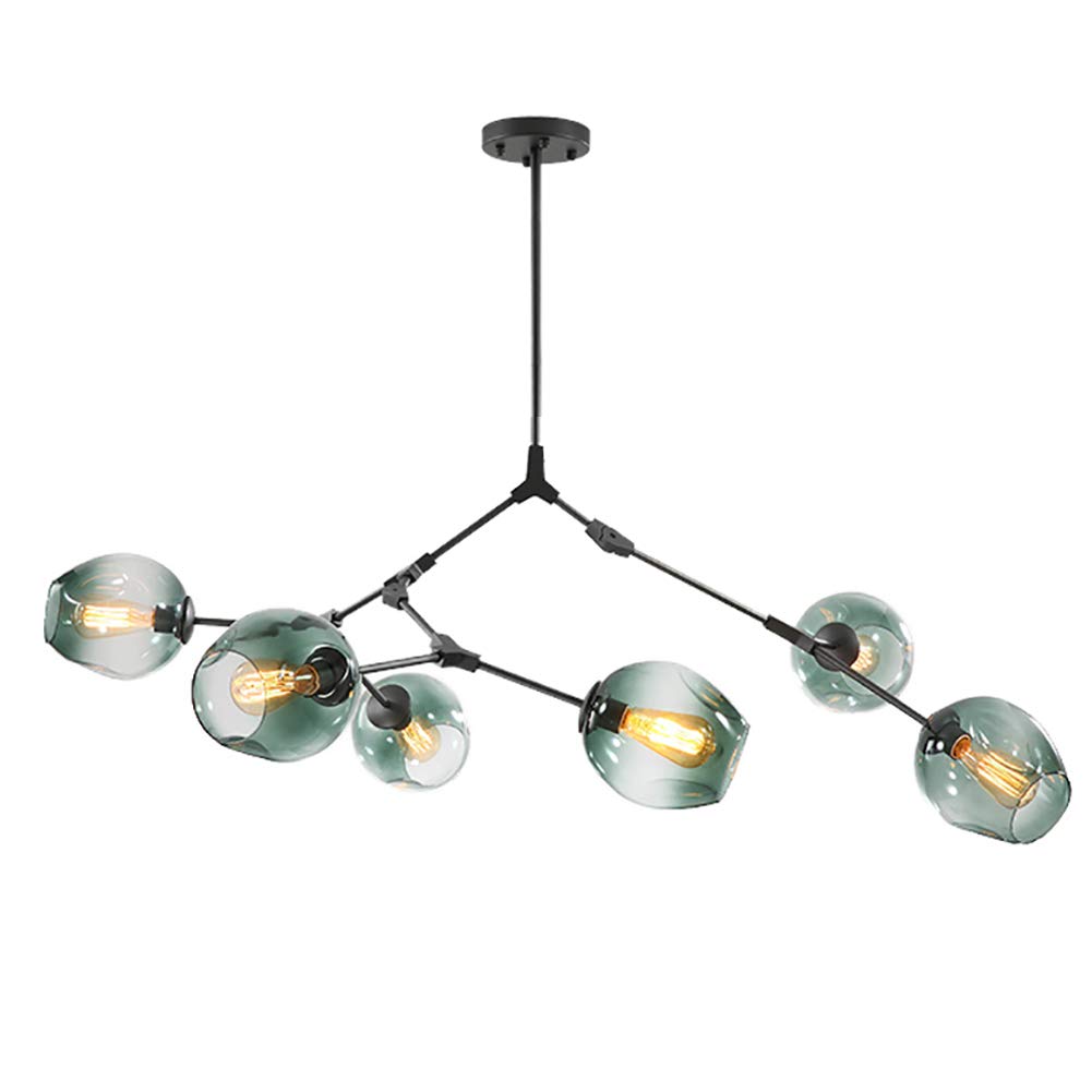 Lustre boule en verre nordique pour hauts plafonds et grands salons