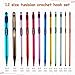 12 Size Tunisian Crochet Hook Set with Cable Aluminum Interchangeable Crochet Hooks Long Crochet Hook Inline Crochet Hooks 3mm-10mm,Comfortable to use/Lightweight