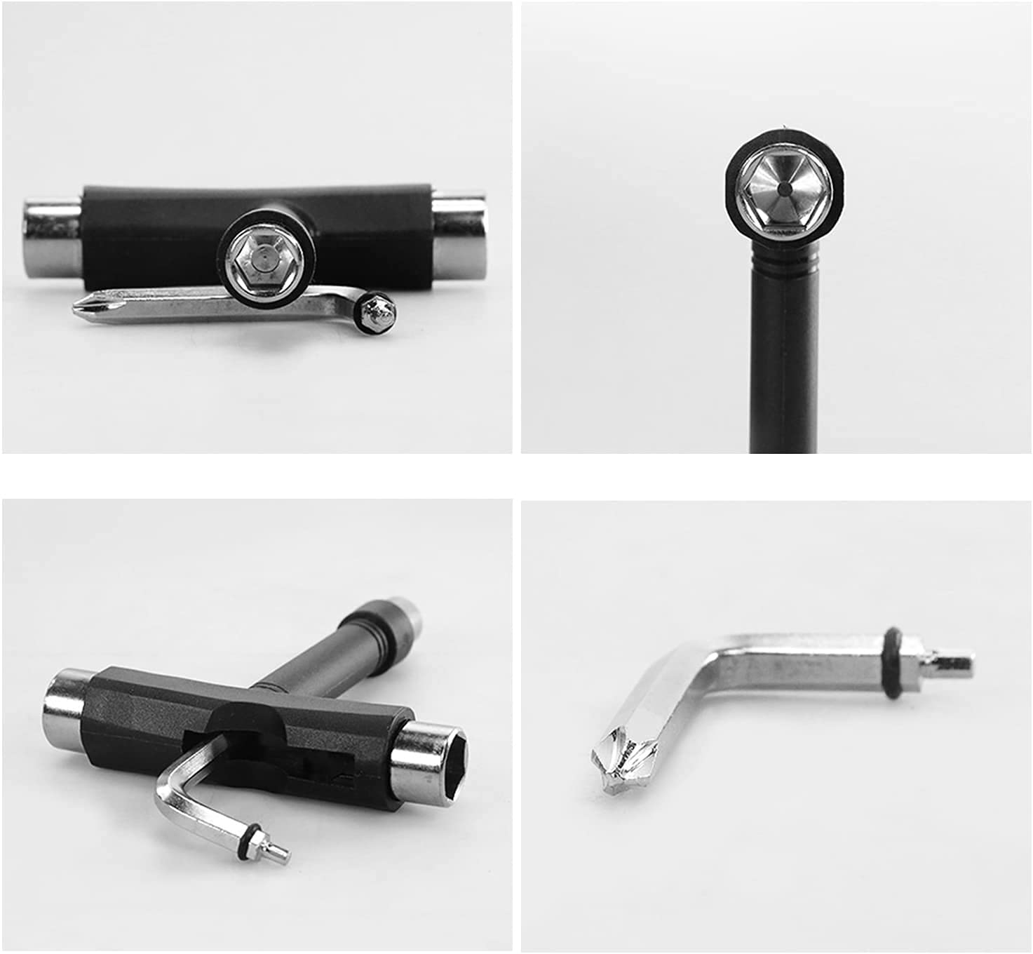 Outils de Skate,Outils de Skate Tout-en-Un Accessoire d'outil de Planche à roulettes en T avec Tournevis Cruciforme de Type L pour Outil de Skateboard