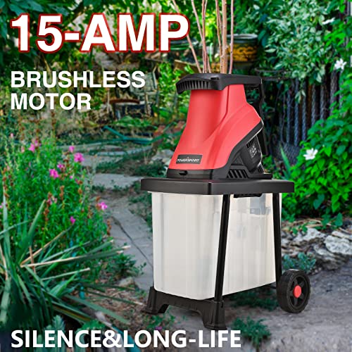 Powersmart 15-Amp Electric Garden Chipper With Safety Locking Knob #TOP1