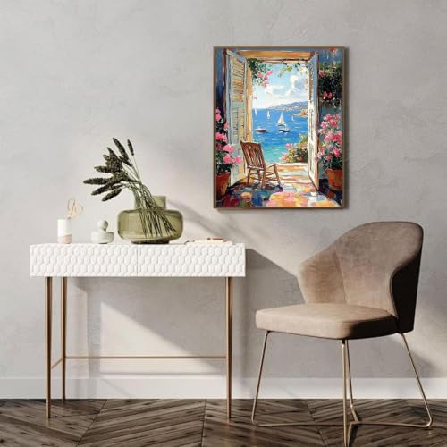 Image of ARPADAMO Diamond Art Kits for Adults,Landscape Diamond Painting Kits for Adults Beginner, Full Drill Round Paint by Diamonds Dot Gem Art for Home Wall Decor 12x16inch