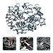 VILLFUL 50pcs Galvanized Double Ear Hose Clamps Kit, Assorted Sizes Pipe Clamp Fasteners for Automotive, Industrial, and Outdoor Equipment Applications