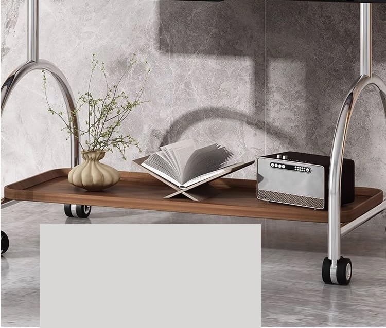 Soporte de TV universal con ruedas y estante ajustable miniatura 4