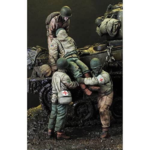 Kit de figuras de resina 1/35 Farewell Hero (4 piezas) sin armar miniatura 2