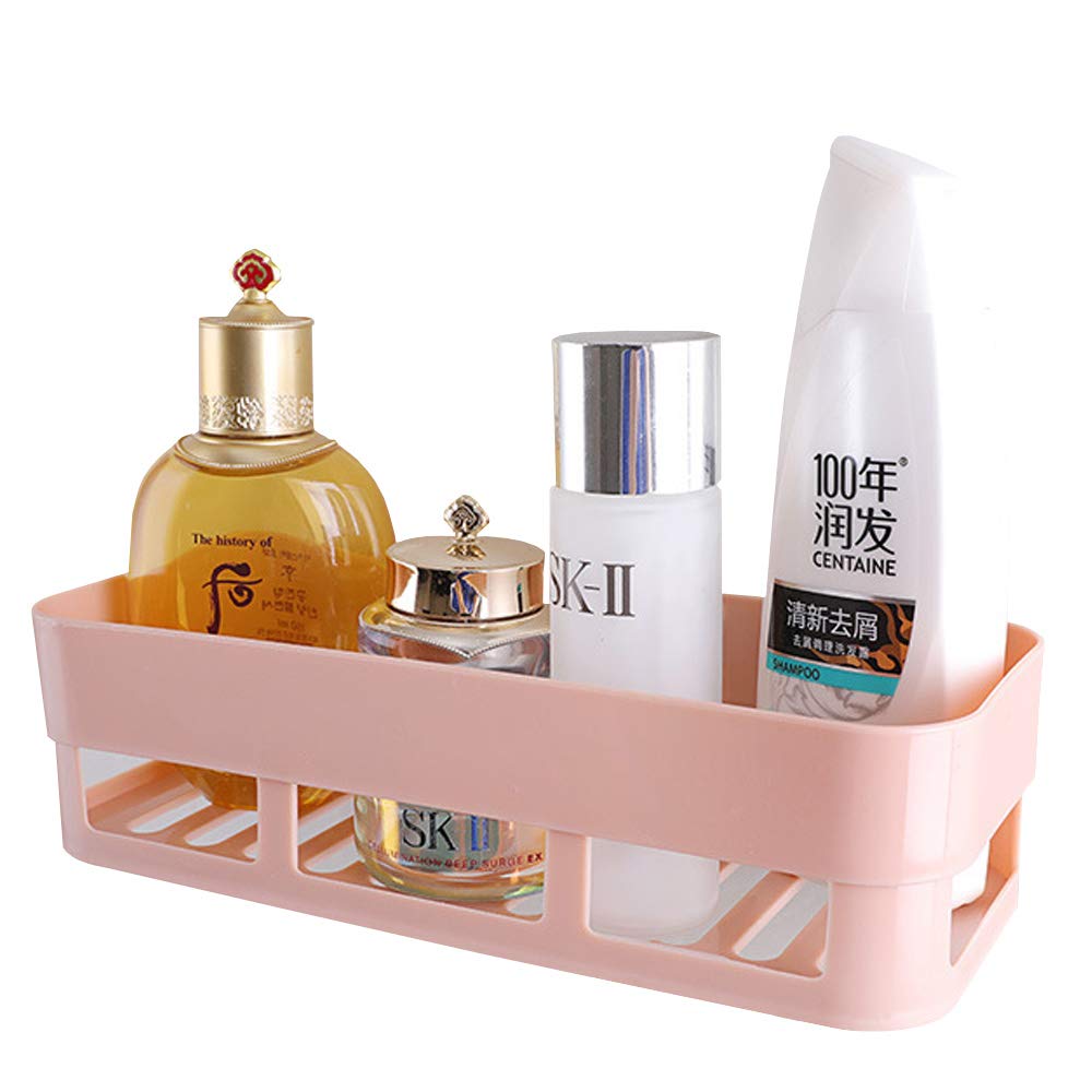 AIYoo 2 Pack Adhesive Bathroom Shelf Organizer Shower Caddy No Drilling Wall Mounted Shower Shelves Floating Strong Shower