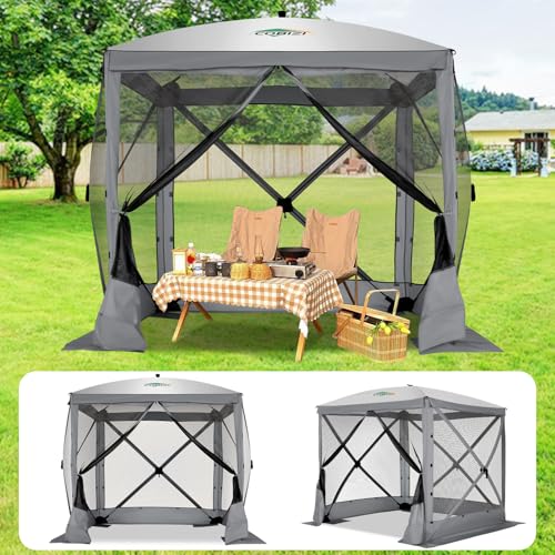 COBIZI 6x6 FT Pop up Gazebo Tent, Waterproof Instant Screen...