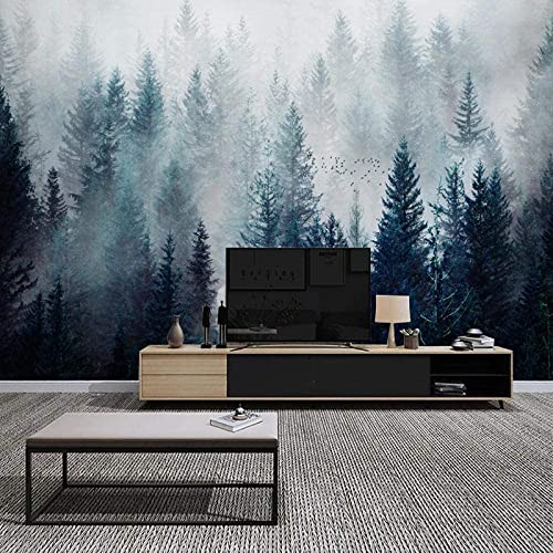 Papier peint autocollant forêt et montagne pour chambre d'enfant