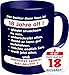 Produktbild 2528 Geburtstag 18 Tasse: DER BESITZER IST 18 JAHRE ALT, Geburtstagsgeschenk 18. Premium Geschenk Tasse Keramik Original RAHMENLOS ® Geschenkidee in Geschenkbox + Button so gut 18