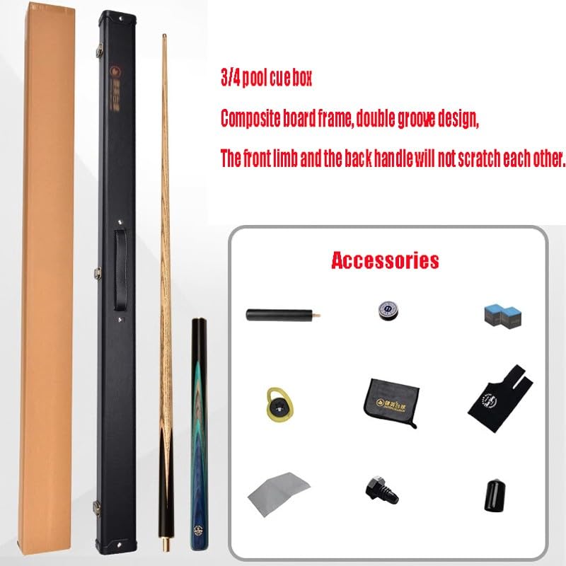 Taco de billar profesional 57" con estuche rígido miniatura 7
