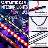 Minmex LED Strip Lights for Cars, 4Pcs Automotive Atmosphere RGB Lights with USB Port, Music Sync, APP Control and DIY Mode, Sticked LED Lights for Car Accessories Interior for SUV Truck Car Decor - Image 5