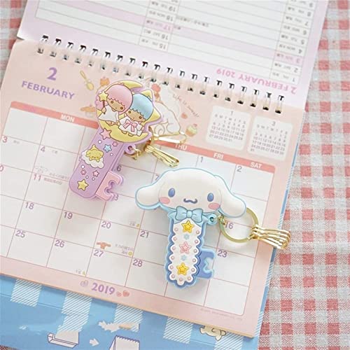 Esito Cartoon Keychain, 1 Piece, Cute My Melody Stars Shapes, Action Figure, Dolls, Pudding Dog, Little Twin Stars, Clips, Keyring, Decoration, Keychain, Cartoon (Color : Little Twin Stars, Size : 1) #TOP1