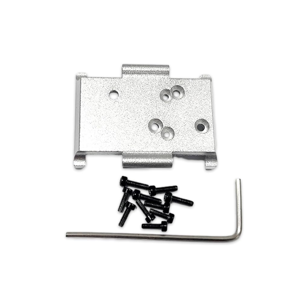 Transmission Gear Box Mount Plate For Hobby Plus 1/18 CR18P Rock Van Replace Old And Weak Mount Plate With Sturdy Gear, Silver