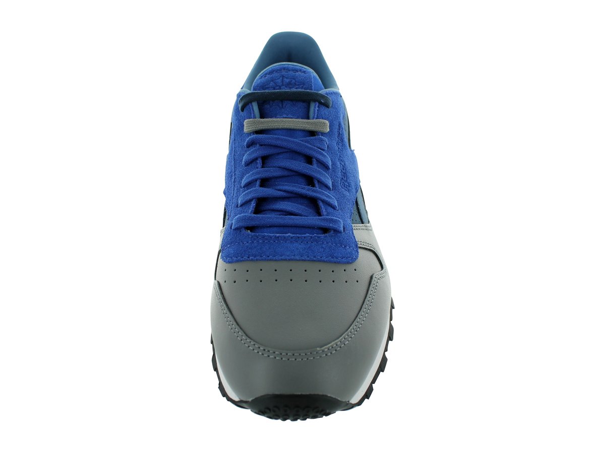 Reebok Men's CL LTHR R12-M, Stash/Ultramarine/Athletic Navy/Medium Grey, 13 M US