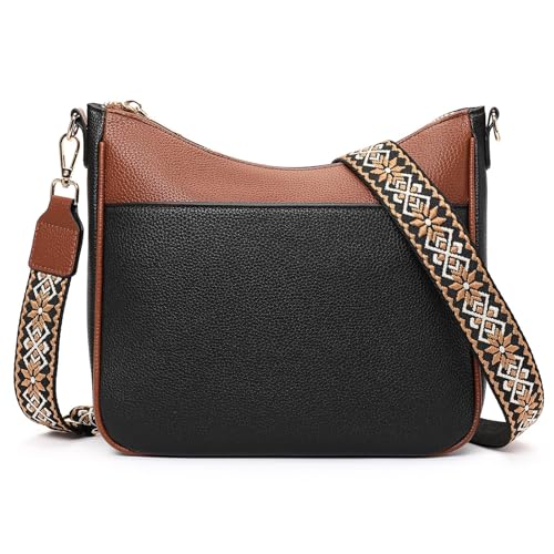 FALAN MULE Leather Crossbody Bags for Women Trendy Hobo Purses Shoulder Handbags