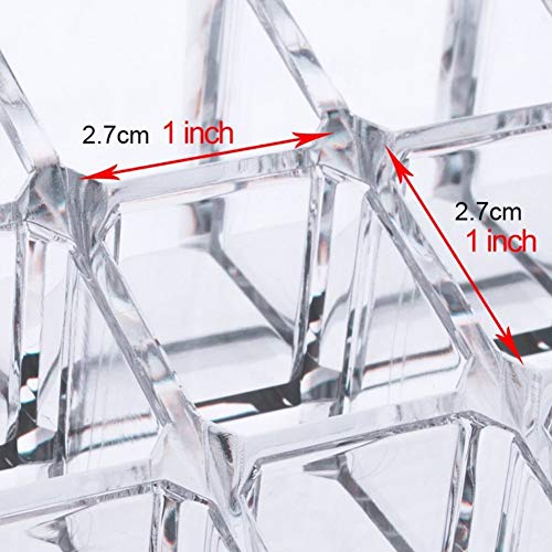 18 Stand Lipstick Holder, Clear Acrylic Cosmetic Makeup Organiser Storage, Lip Gloss Lipstick Organiser Display Stand Holder