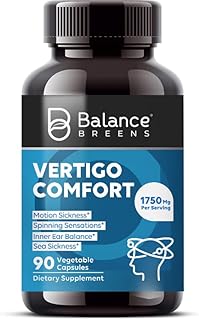 Vertigo Relief Supplement 1750 Mg - Motion Sickness, Dizziness, Tinnitus, Migraine - Inner Ear Balance - Alternative to Anti Vertigo Bracelet & Pillow (1)