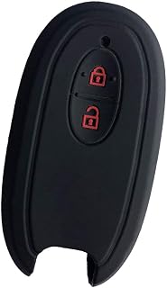 ZIAN 铃木 solio/三菱/日产 车用 YKKAP WagonR 哈斯勒 拉邦 solio Spacia AltoHA35型 工作 专用 硅制 铃木 智能钥匙套 (MY-LM2J-2) (黑色2(红色纽扣)), 黑色2(红色纽扣)