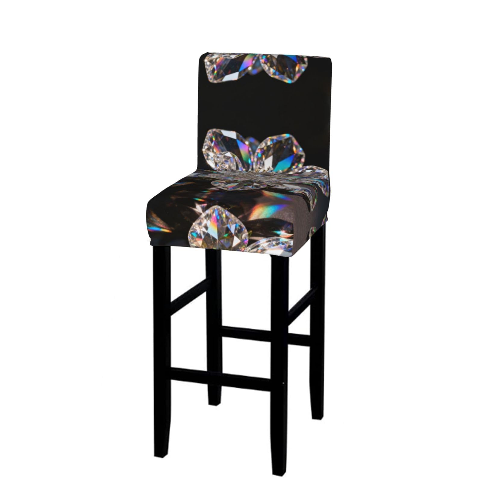 CNTDBU crystal Bar Stool Cover-Stretchy Chair Slipcover for Kitchen
