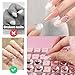 Ouliget Silicone Nail Art Protector Covers for Typing,Nail Beauty Protection Stickers,Clear Comfortable Protection for Long Nails Numeric Keypad,20 Pcs Covers,64 Pcs Stickers