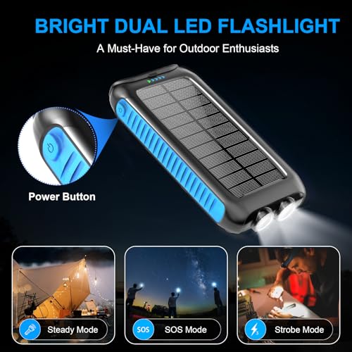 Solar-Charger-Power-Bank-49800mAh-Portable-Solar-Phone-Charger-with-LED-Flashlight15W-Fast-Charge-USB-C-Waterproof-External-Backup-Battery-Pack-for-All-Cell-Phones-Electronic-Devices