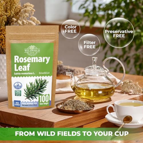 Image of 100 Bags Rosemary Tea Herbal Tea (Salvia Rosmarinus) - 100 Count 1.5g Bags Rosemary Herb Te De Romero