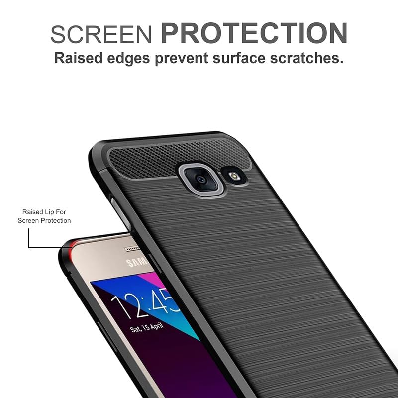 Image of Hybrid Carbon Fiber Back Case for Samsung Galaxy J7 Max (Black)