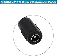 Vista 3 de Fancasee Paquete de 2 cables de extensión de alimentación CC de 0.217 in x 0.083 in, 90 grados, ángulo recto, macho a hembra, cable de extensión
