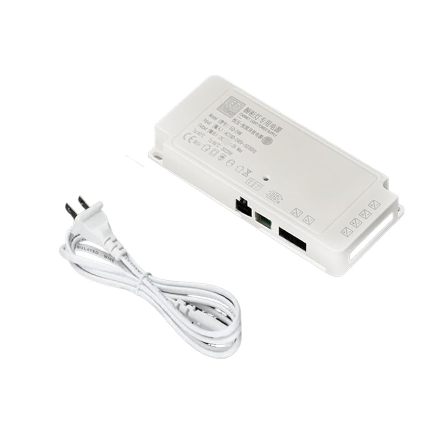 LED Cabinet Light Dedicated Power Interface Induction Ultra-Thin Switch Transformer 12V(60W 24V)