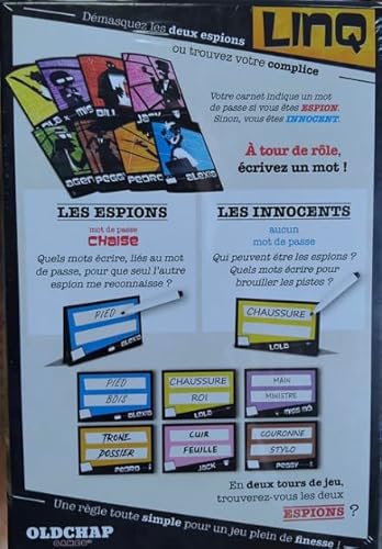 Blackrock Games LINQ - Jeu d'ambiance idéal Entre Amis - Jeu de société d'association d'idées - 10 Ans et Plus - Parfait en Groupe jusqu'à 8 Joueurs - Amusant - Jeu d'apéro - OldChap