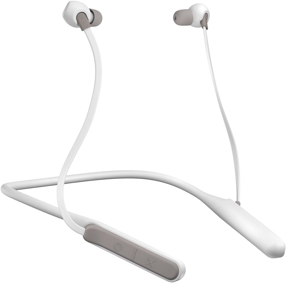 Jam Tune In Neckband Style Bluetooth Headphones, 9mm Drivers, 12 Hour Playtime, 10 Metre Range, Hands Free Calling, IPX4 Sweat and Rain Resistant Wireless Workout Earbuds - Grey