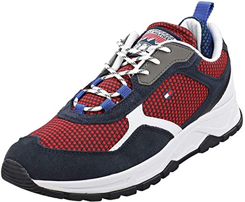 Baskets Tommy Hilfiger ref_47841 Multi Rouge sneakers mode homme