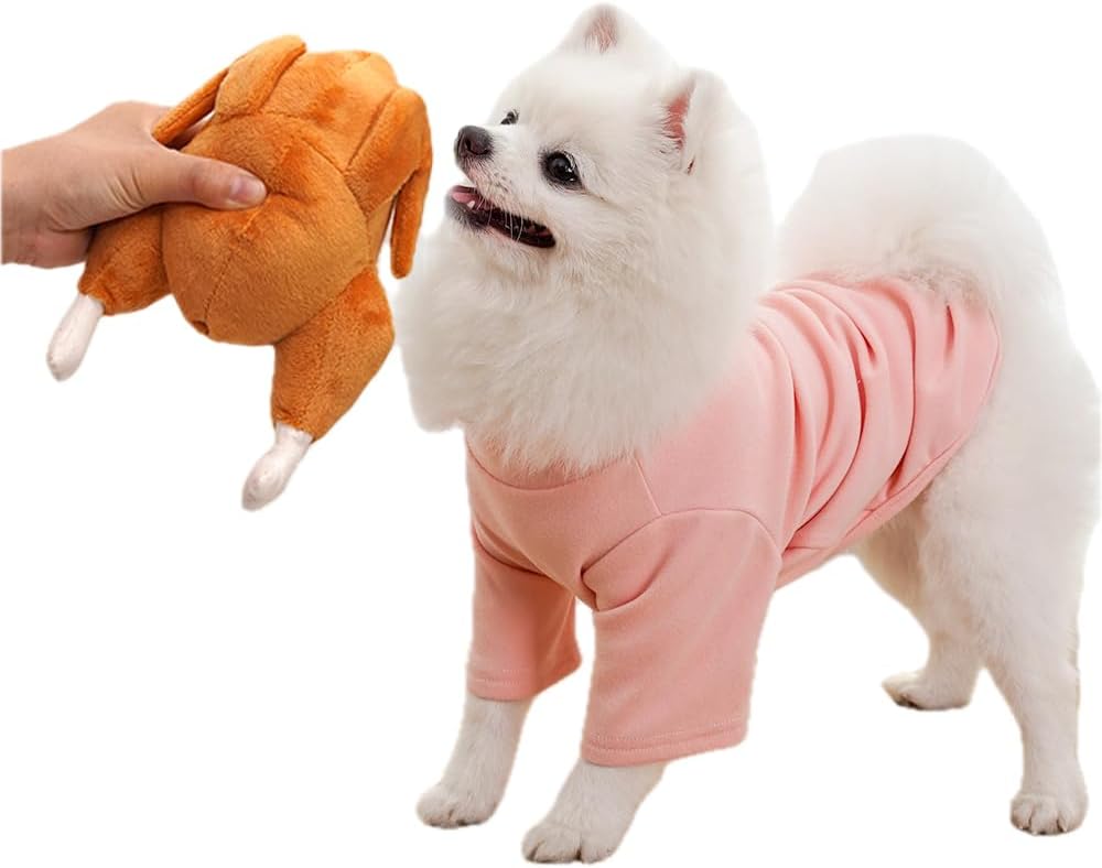 Pet Roasting Chicken Squeaky Soft Plush Anti Bite Sounds for Cats and Dogs, Universal Interactive Dogging Toy Indoor Outdoor